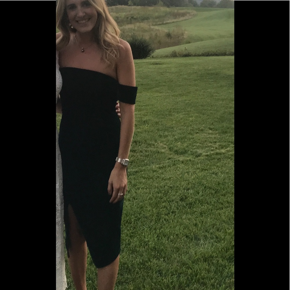 Off the shoulder dress dark green size small